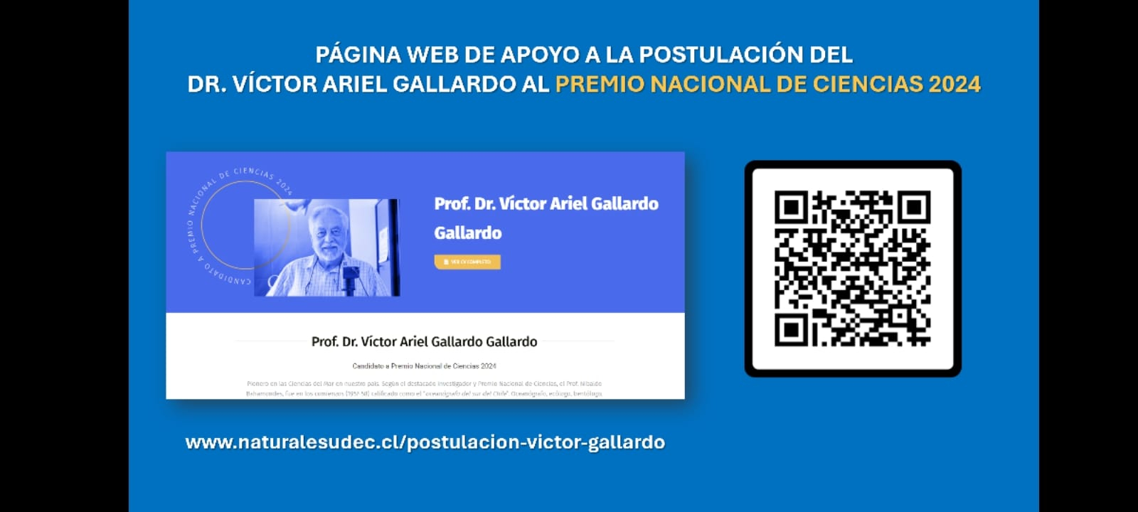 Apoyo a la postulación del socio, Dr. Victor Ariel Gallardo